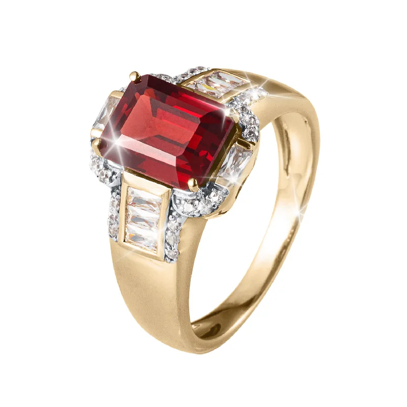 bold rings for women-Crimson Paradise Garnet Ring