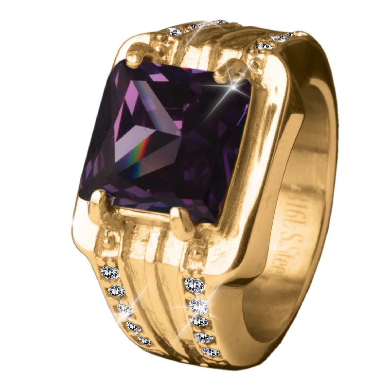 engagement ring sets for women-Knights Purple Ring