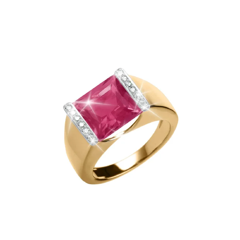 platinum rings for women-Ruby Paradise Ring