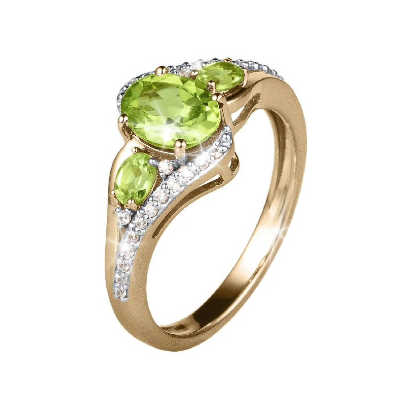 eternity bands for women-Dewdrop Peridot Ring