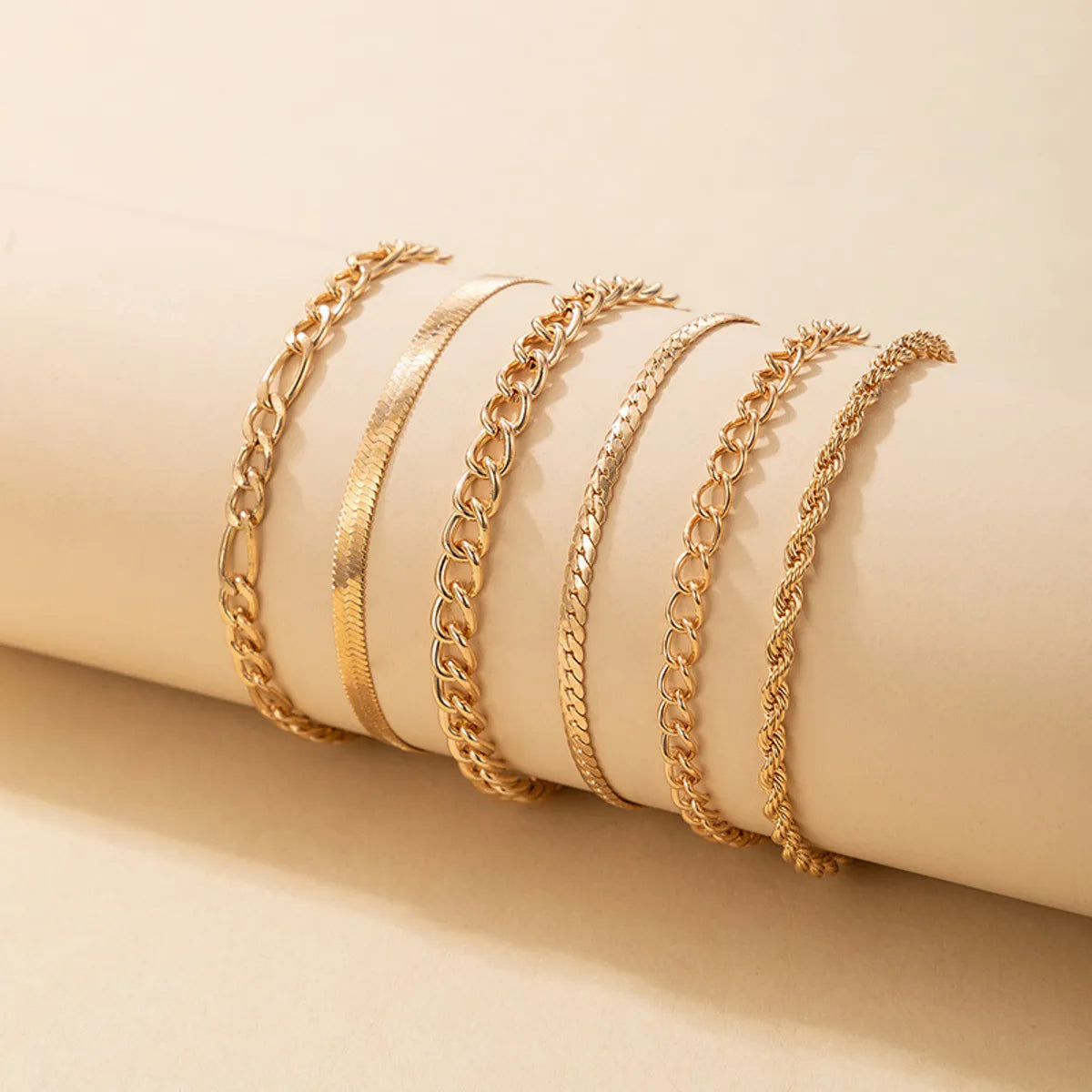 stacking bracelets for women-Modern Style Solid Color Alloy Unisex Bracelets