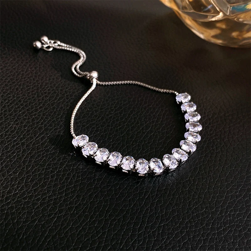 61# Bracelet-White-Oval