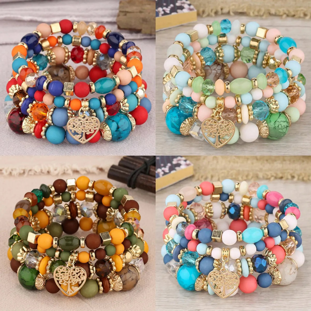 beaded bracelets for women-Casual Ethnic Style Geometric Ccb Beaded Women's Bracelets