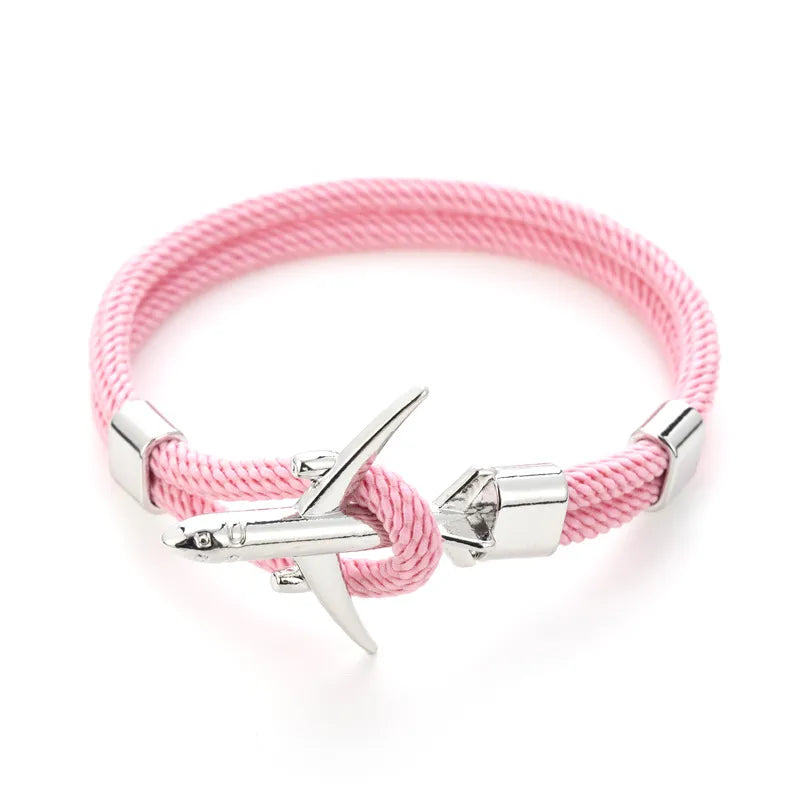 Pink Rope Silver Buckle