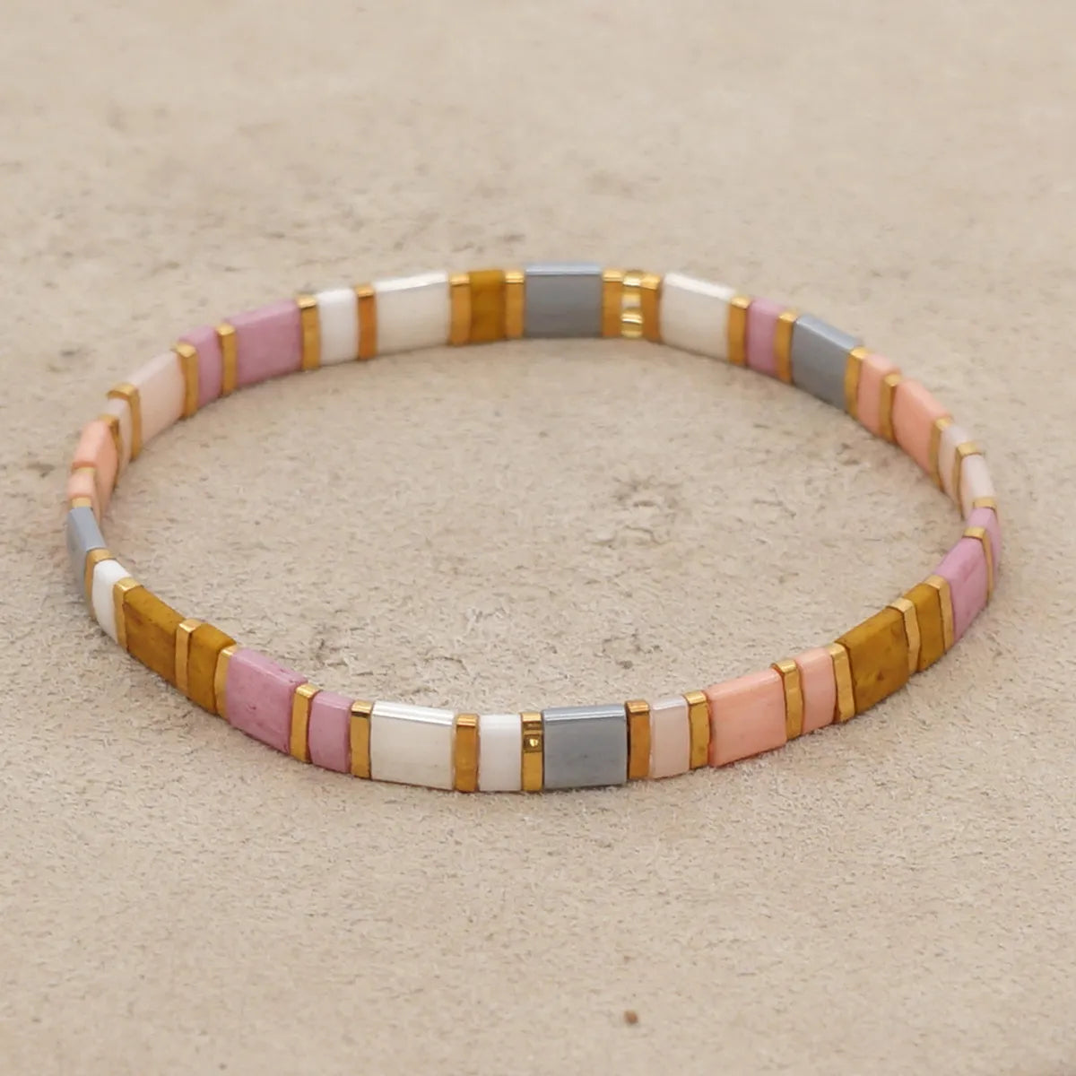 delicate bangles for women-Vintage Style Geometric Mixed Materials Wholesale Bracelets