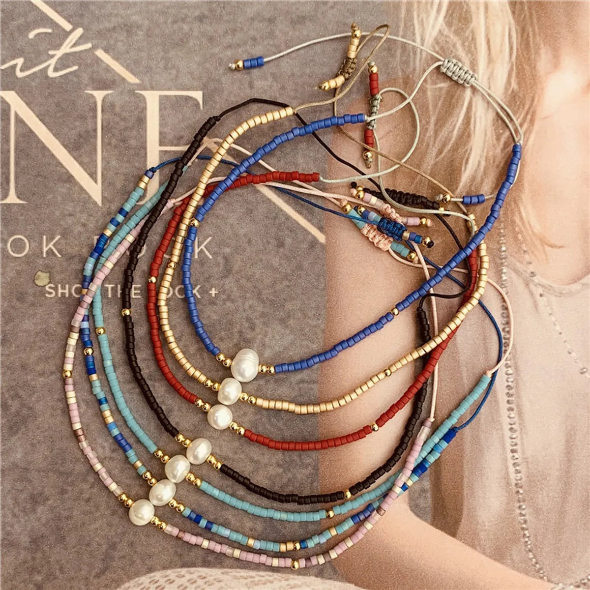 bold bangles for women-Modern Style Geometric Mixed Materials Wholesale Bracelets