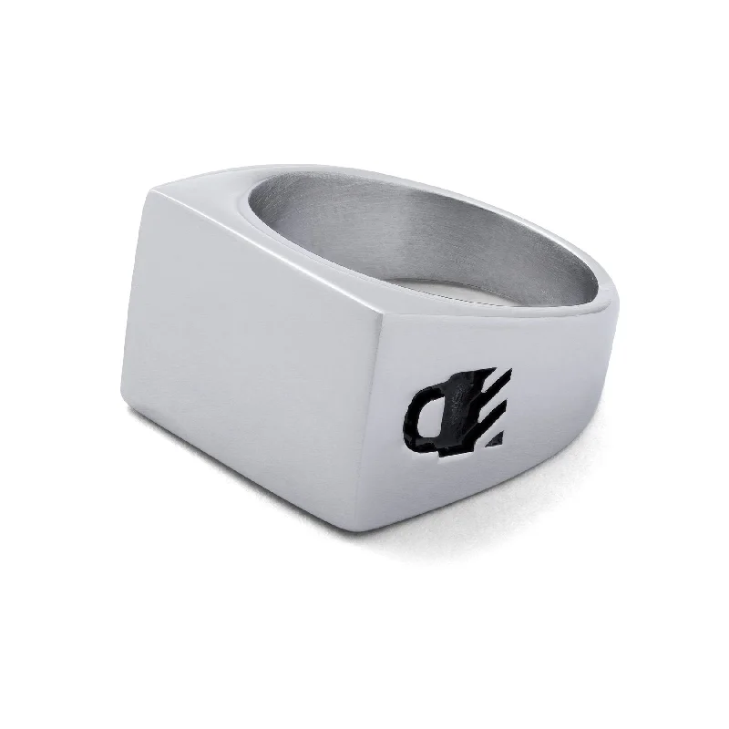 infinity band rings for women-Statement Signet Ring