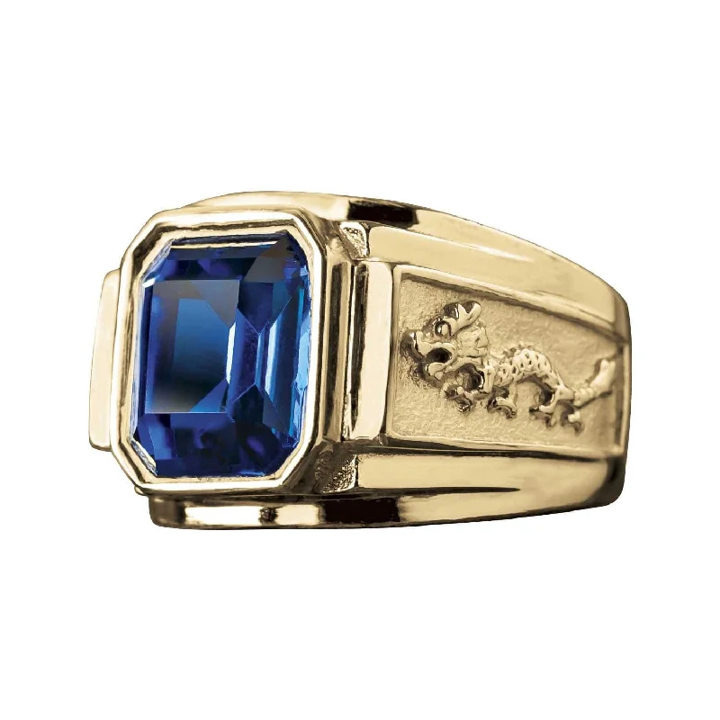 classic rings for women-Draco Blue Ring