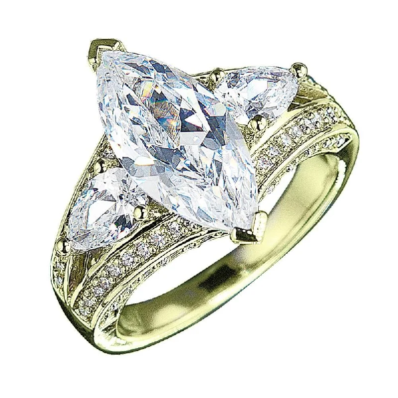 promise rings for women-Millionaire Marquise Gold Ring