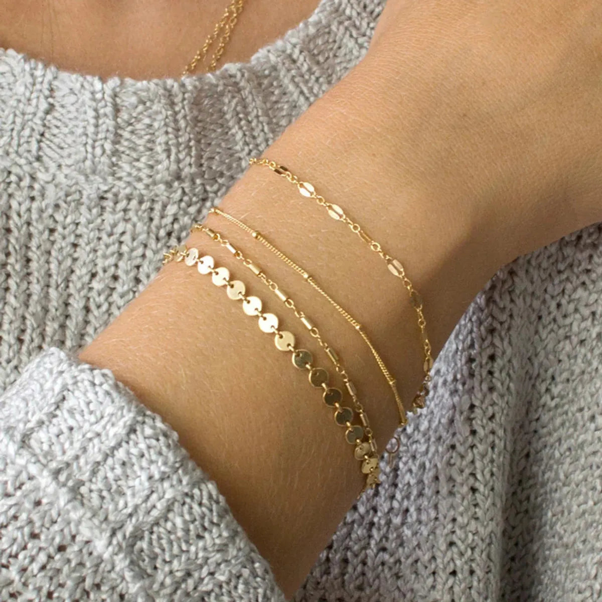 bangles for women-Fashion Geometric Alloy Plating Bracelets