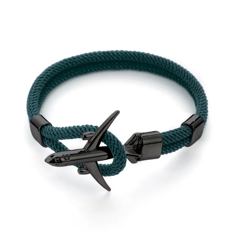 Dark Green Rope Black Buckle