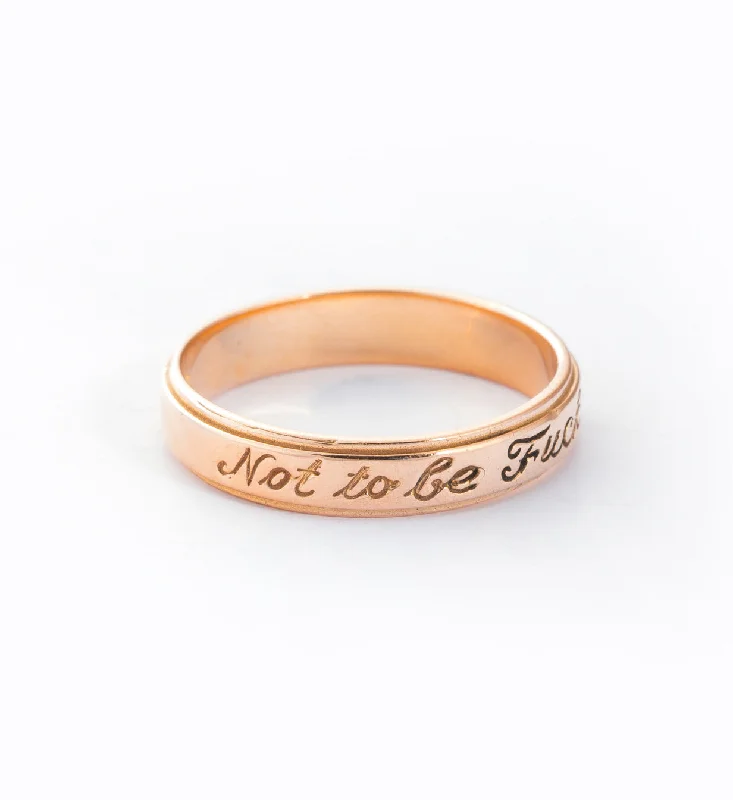 rose gold rings for women-Rose Gold Not To Be... Ring, 7.75