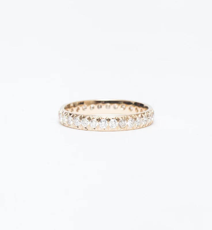 stackable rings for women-Attelage French-Cut Pavé Band