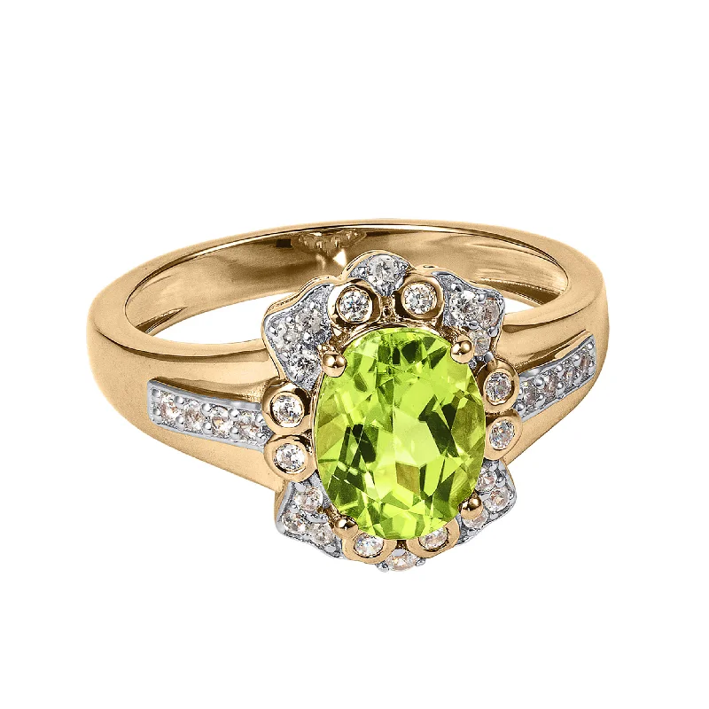 large band rings for women-Lumina Peridot Ring