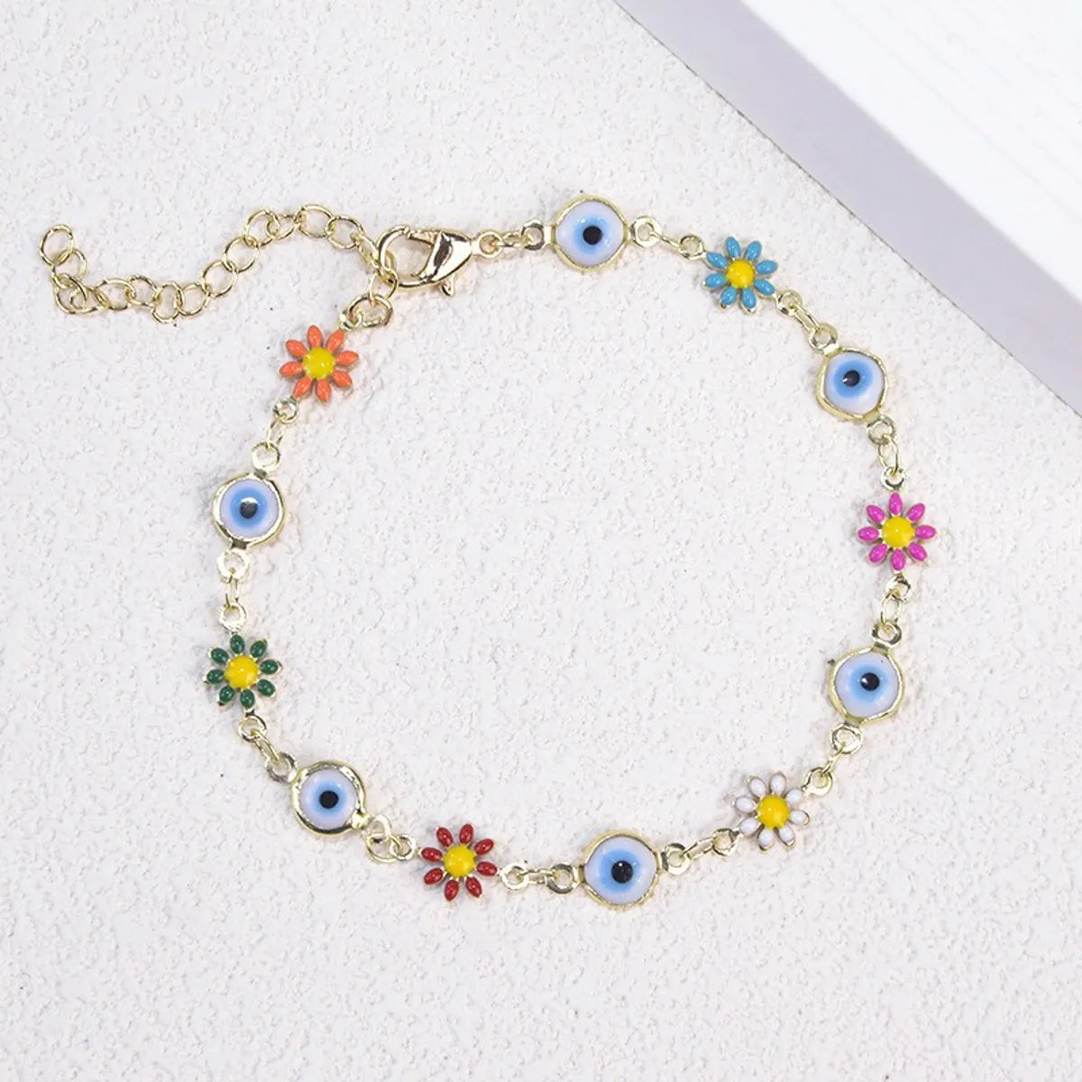 jade bracelets for women-IG Style Korean Style Devil'S Eye Daisy Alloy Wholesale Bracelets