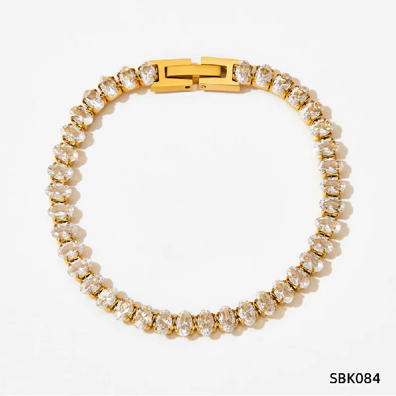 Sbk084 Gold White Zirconium