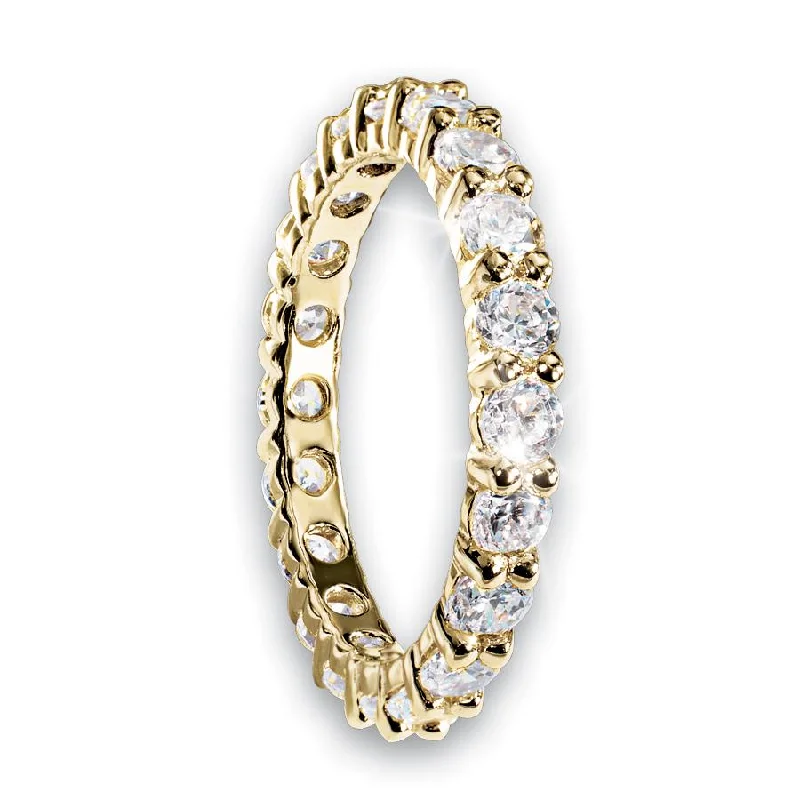 pearl rings for women-Gold Millionaire Tennis Eternity Ring