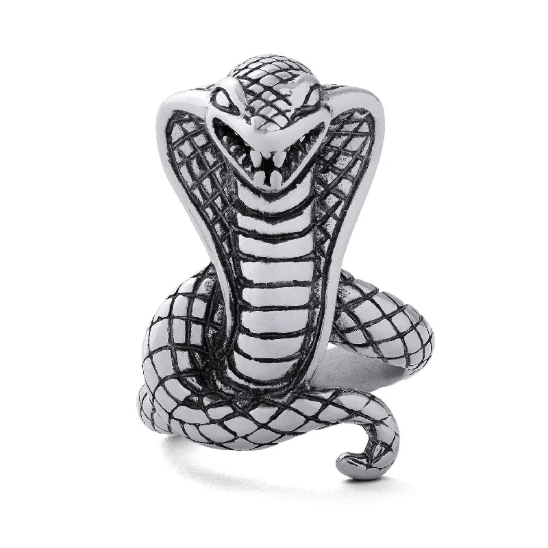 14k gold rings for women-King Cobra Ring