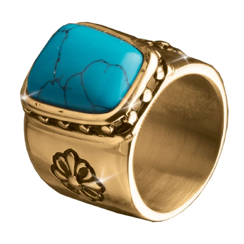 high-end rings for women-Southwest Turquoise Ring