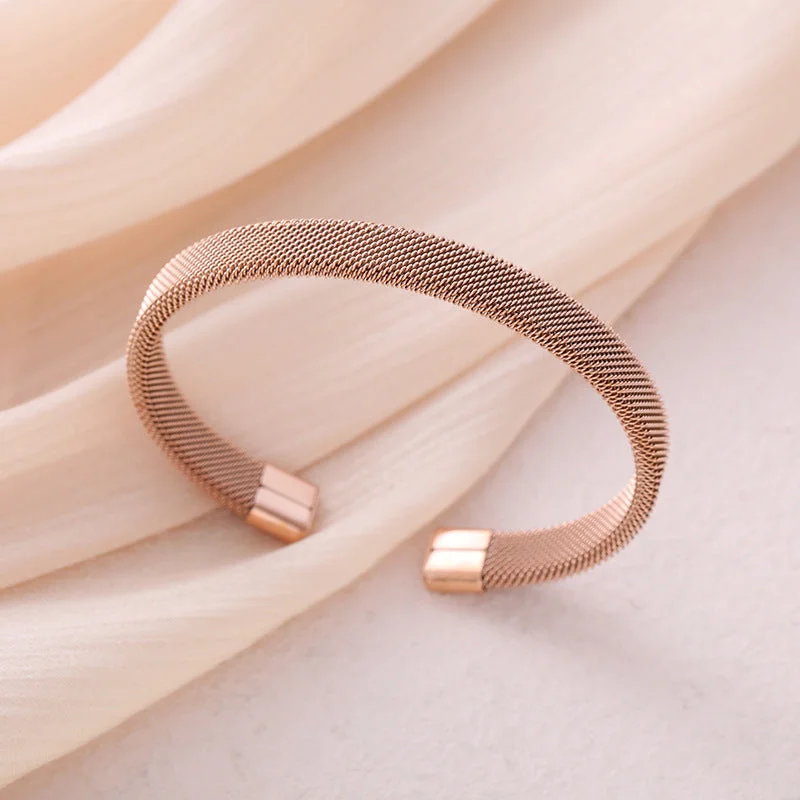 8mm Mesh Belt C- Shaped-Rose Gold