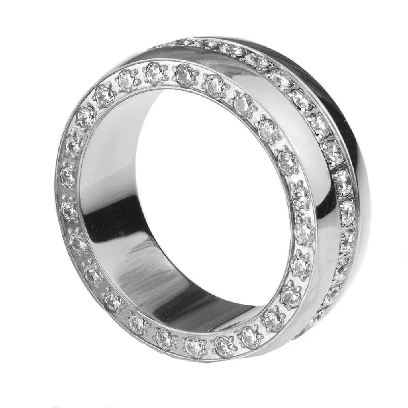 eternity rings for women-Odyssey Steel Ring