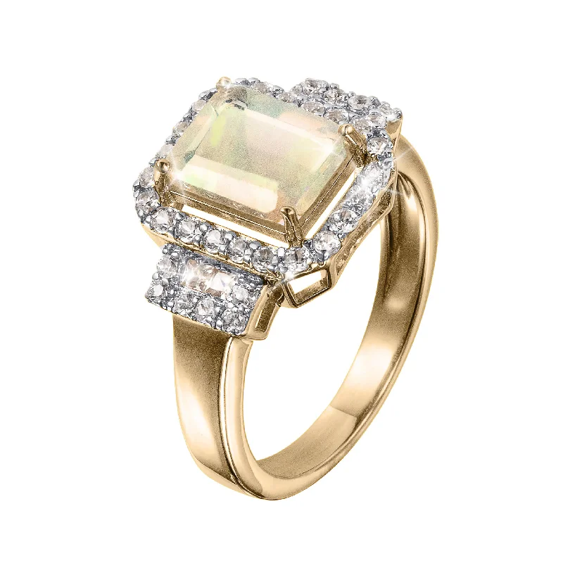 anniversary rings for women-Aurora Opal Ring