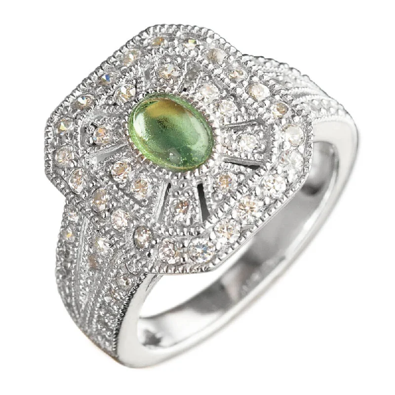 gemstone birthstone rings for women-Fitzrovia Deco Ring