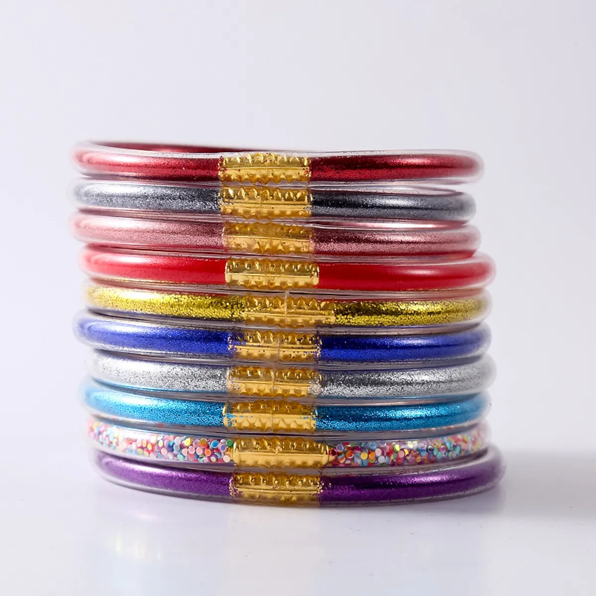 stacking bracelets for women-Casual Round Silica Gel Wholesale Wristband