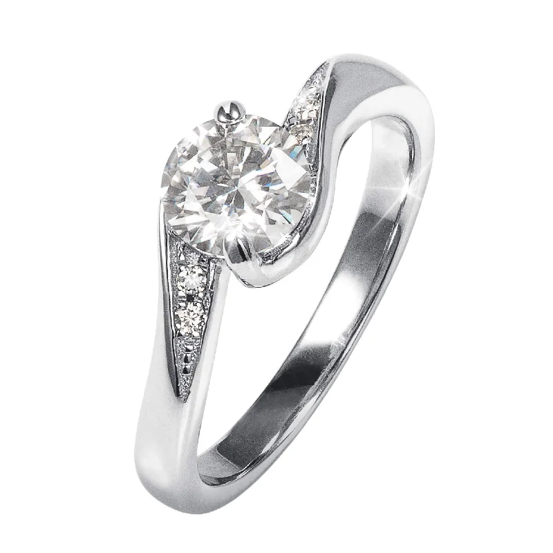 high-end rings for women-Mystic Moissanite Ladies Ring