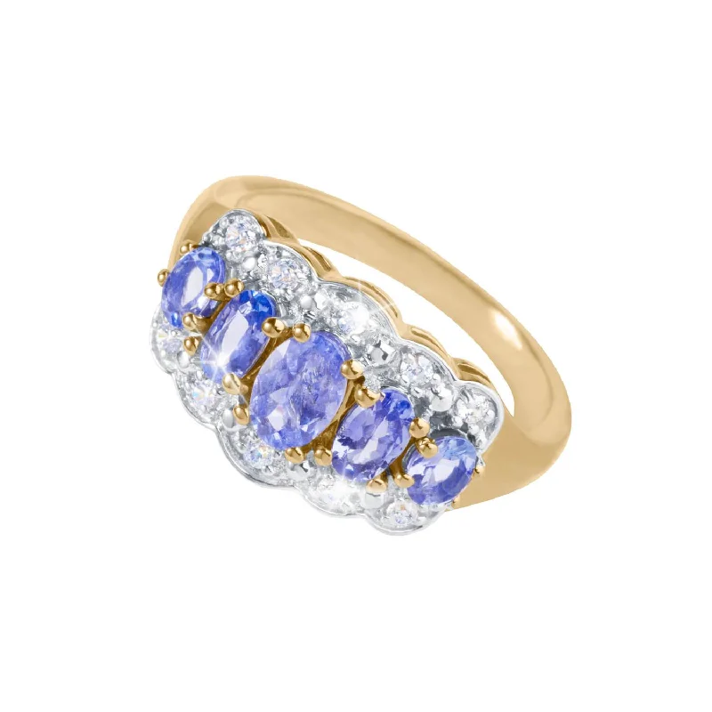 cross rings for women-Tanzanite Delight Ring