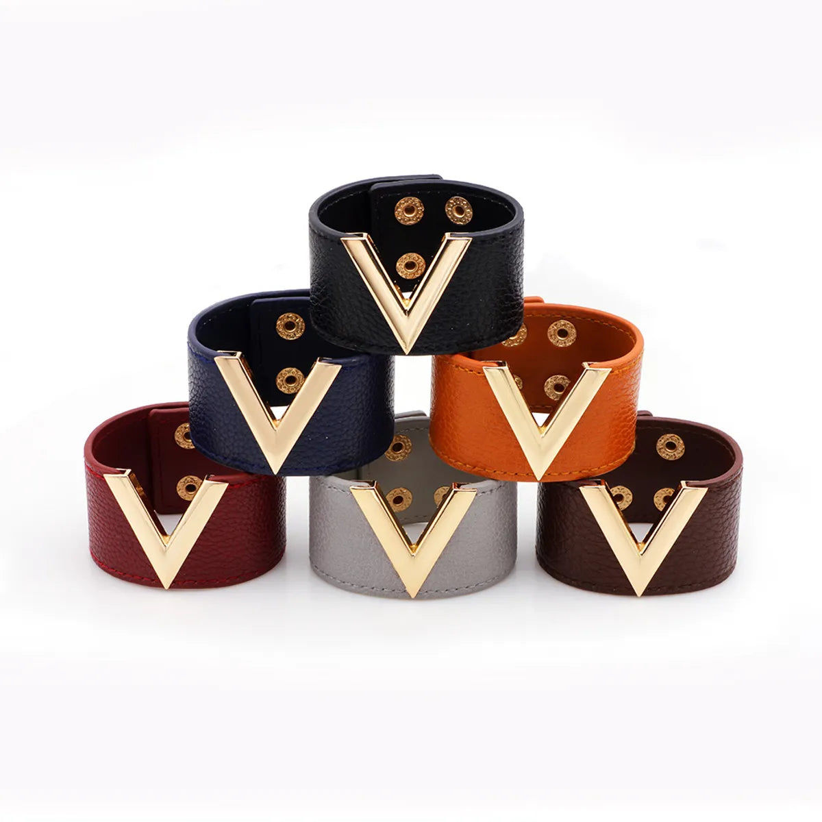 festival bangles for women-Simple Style Classic Style Letter Pu Leather Alloy Wholesale Bangle