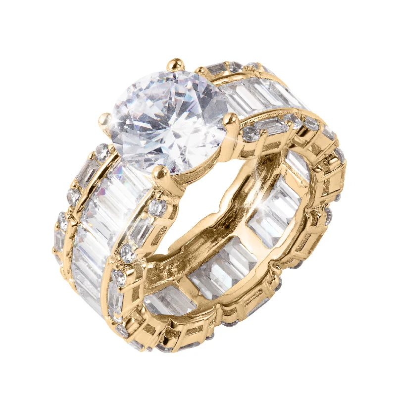 open band rings for women-Serenity Solitaire Ladies Ring