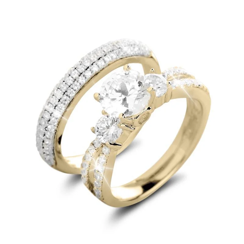 open band rings for women-Serenade Duo Bridal Ring