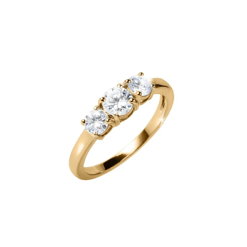 bold rings for women-Lumiere Moissanite Ring