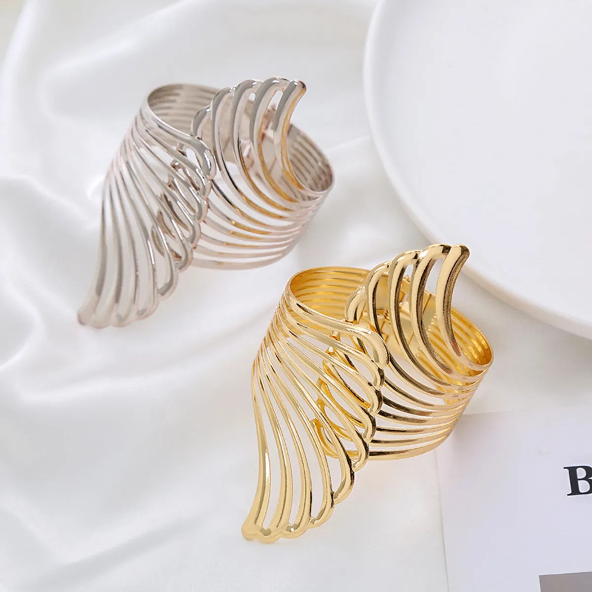 festival bangles for women-Fashion Wings Metal Plating Women'S Bangle 1 Piece