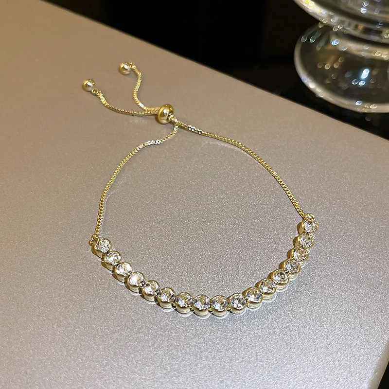 6. Real Gold Electroplated Zircon Bracelet