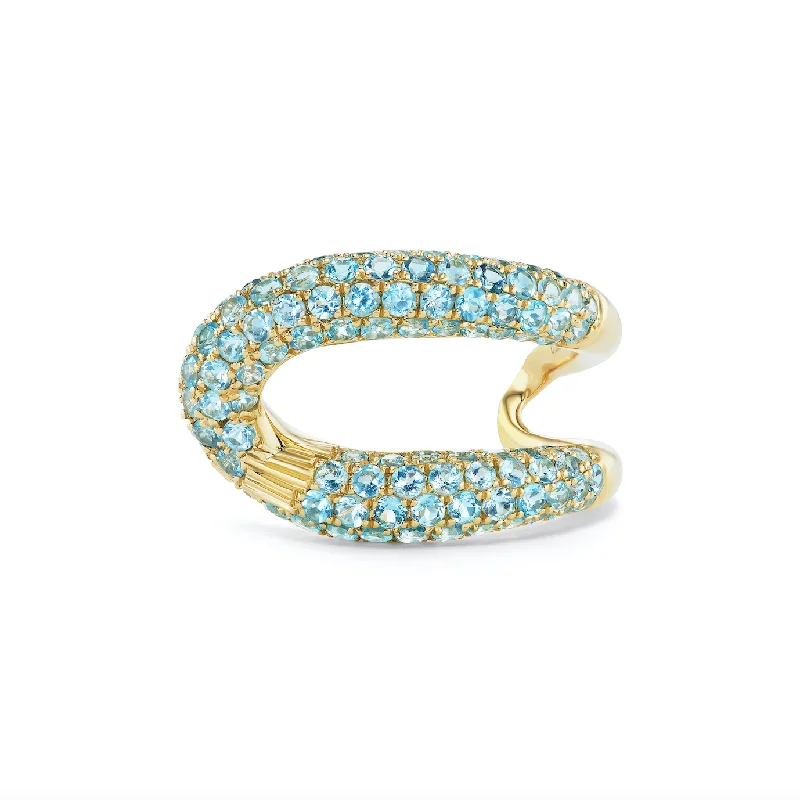 sapphire rings for women-Intertwin Ring Blue Topaz