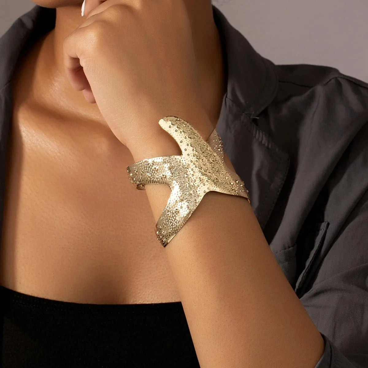 wedding bracelets for women-Beach Simple Style Starfish Alloy Wholesale Bangle