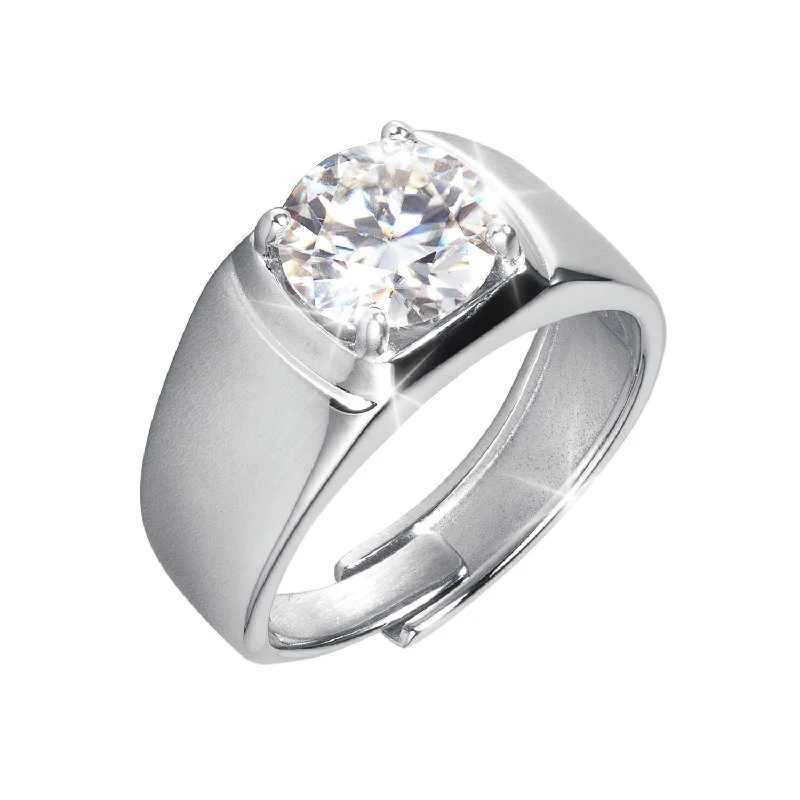 men’s style rings for women-Sirius Moissanite Men's Ring