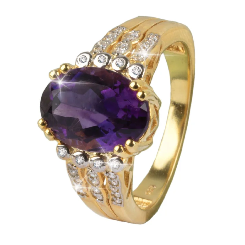 bold rings for women-Gosford Amethyst Ring