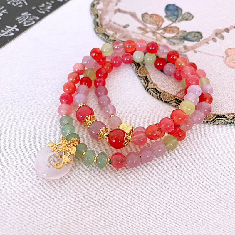 32# Bracelet- Red Flowers