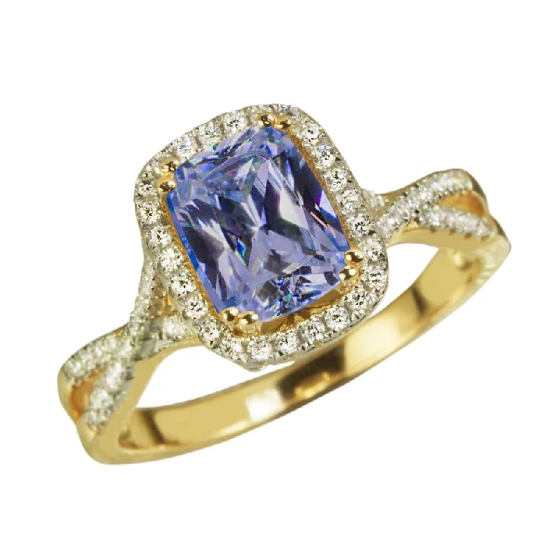 classic rings for women-Tanzanite Twist Ring