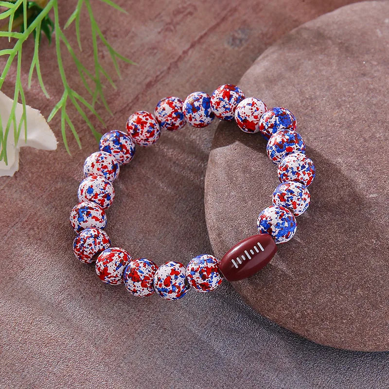 10mm Red and Blue Rugby