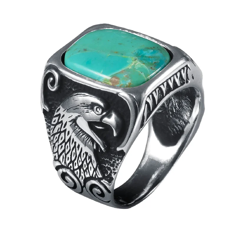 engagement rings for women-Regency Turquoise Men's Ring