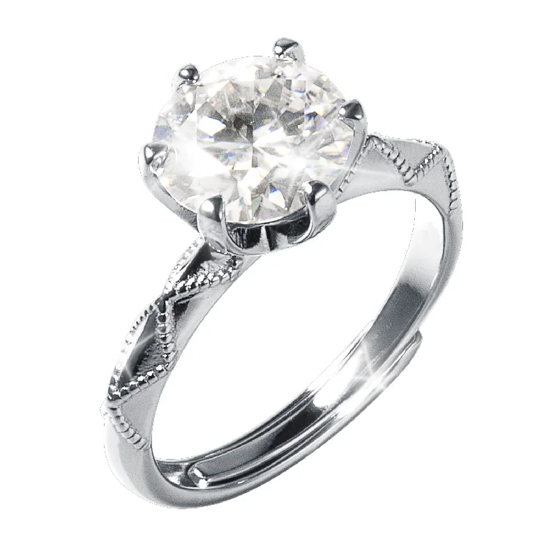 solitaire rings for women-Stella Moissanite Ladies Ring