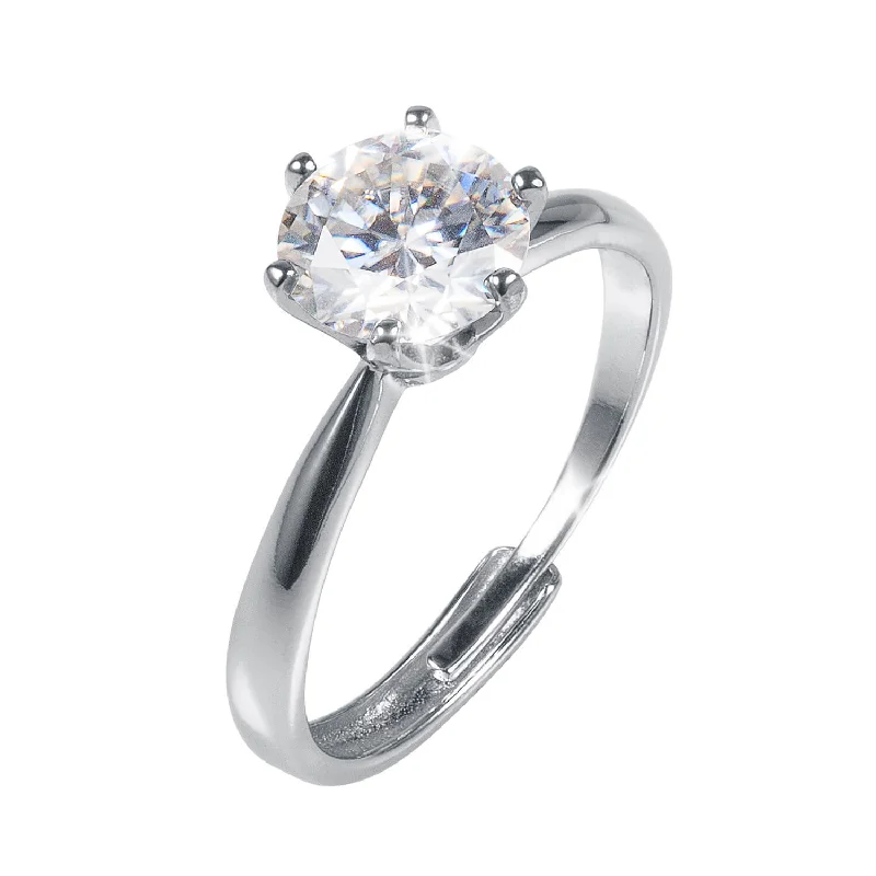 fine rings for women-Stardust Moissanite Ring