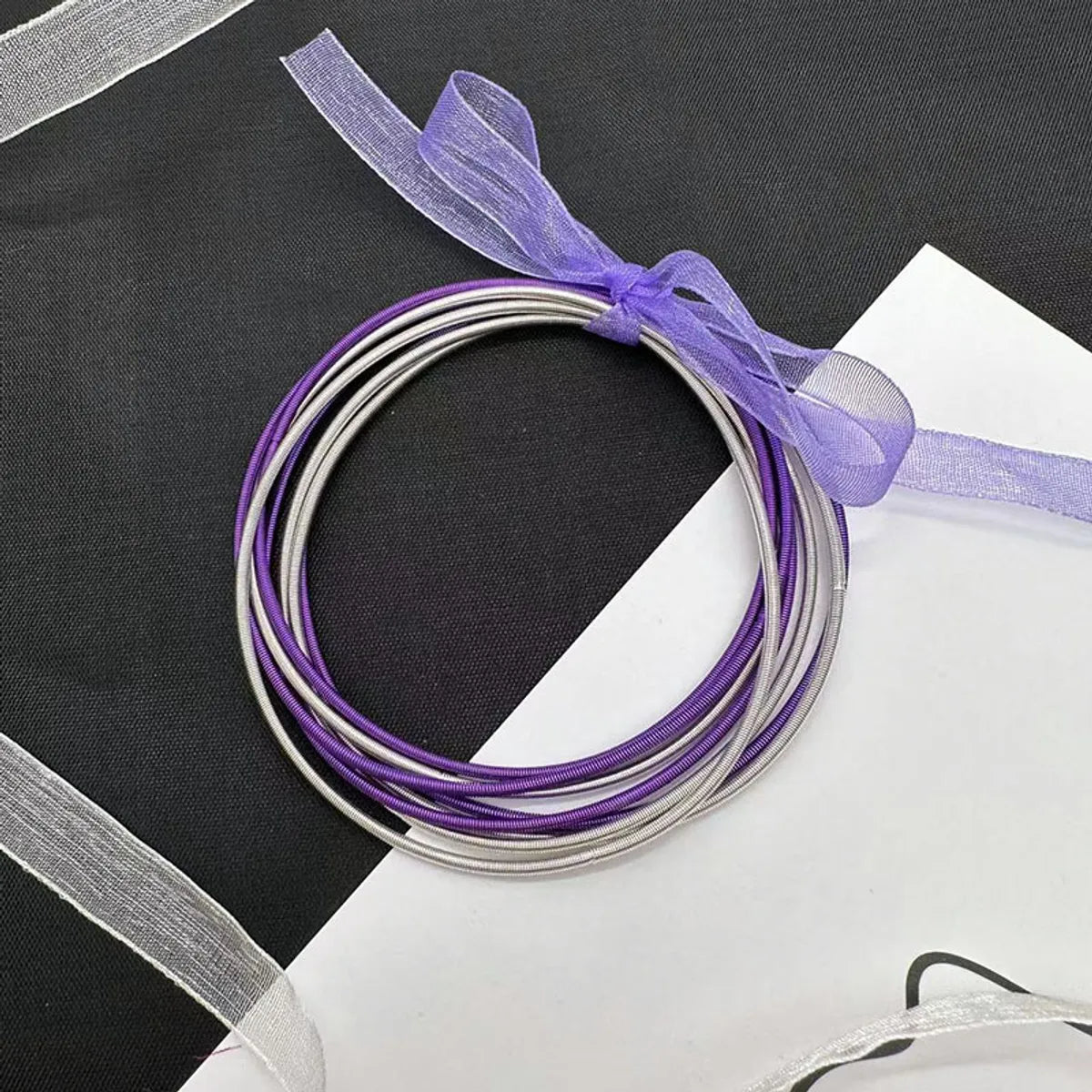 Purple White K Knotted