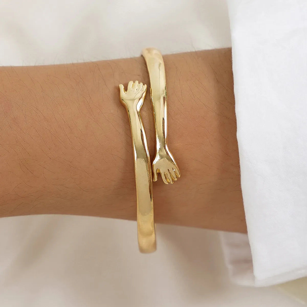 birthday bracelets for women-Simple Style Hand Alloy Wholesale Bangle