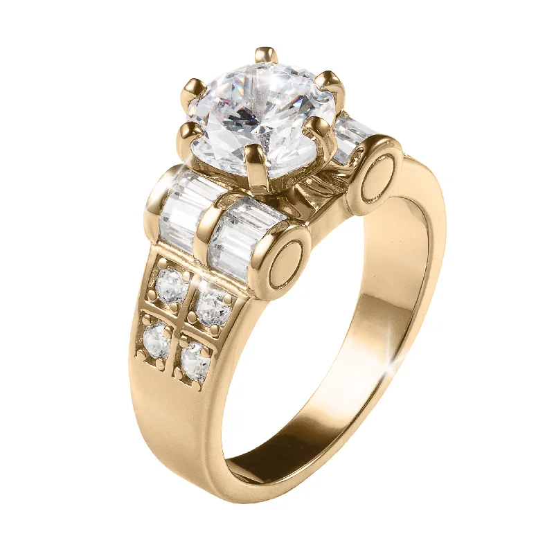 men’s style rings for women-Solstice Embrace Ladies Ring