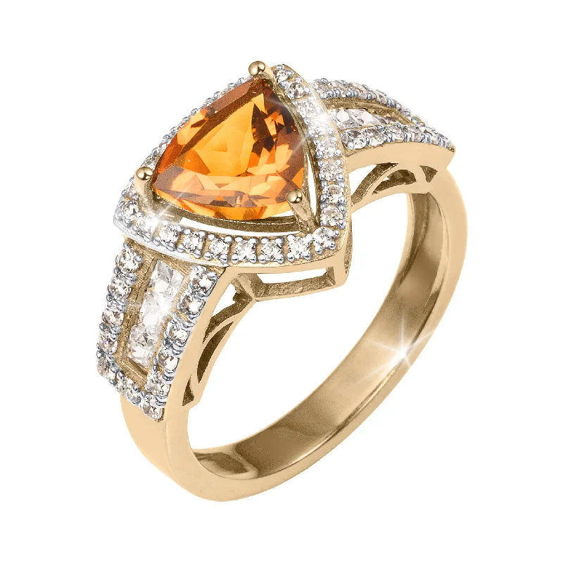 fine rings for women-Sunfire Citrine Ring